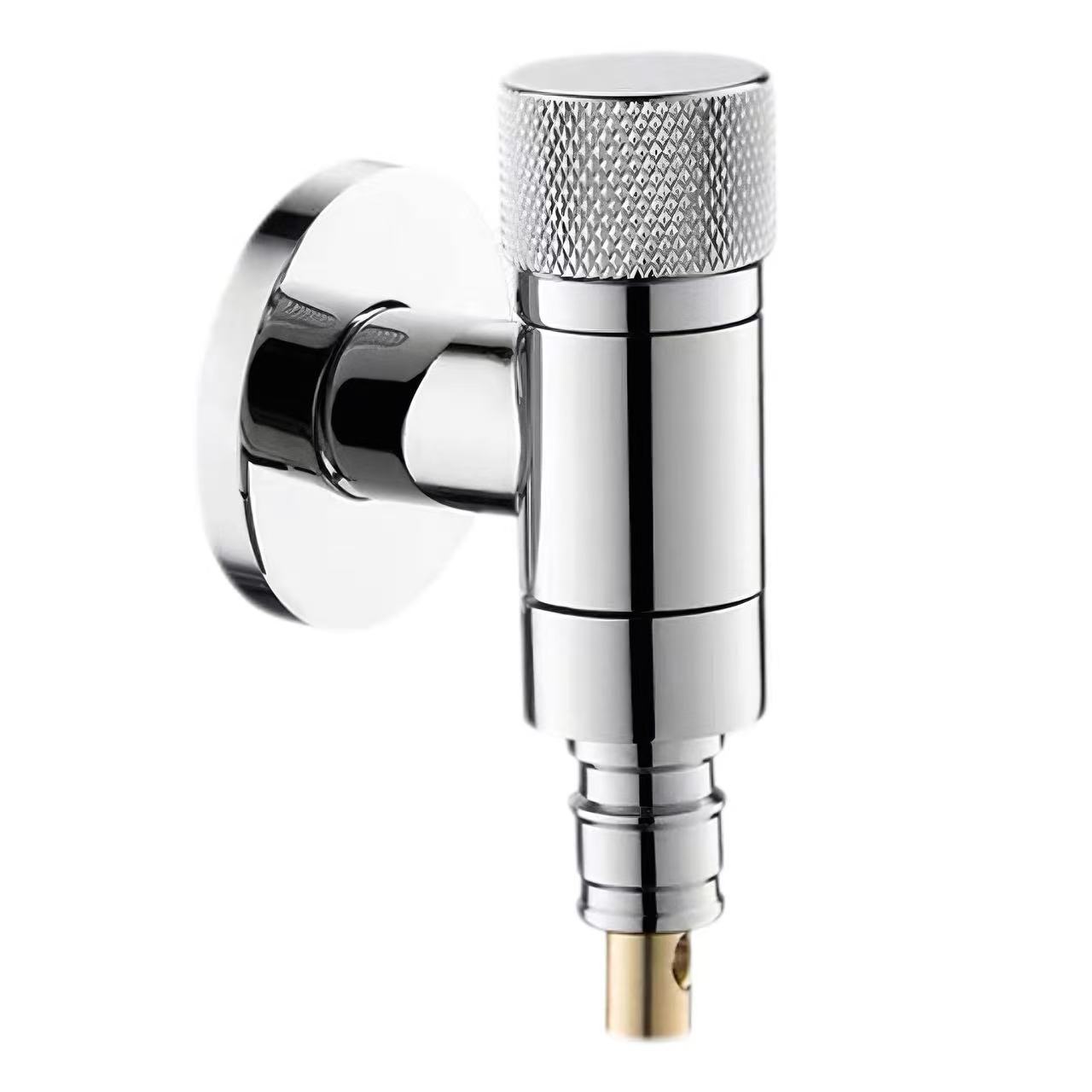 Knurled እጀታ ፀረ-ትርፍ ፍሰት ማጠቢያ ማሽን የውሃ ማቆሚያ ቫልቭ