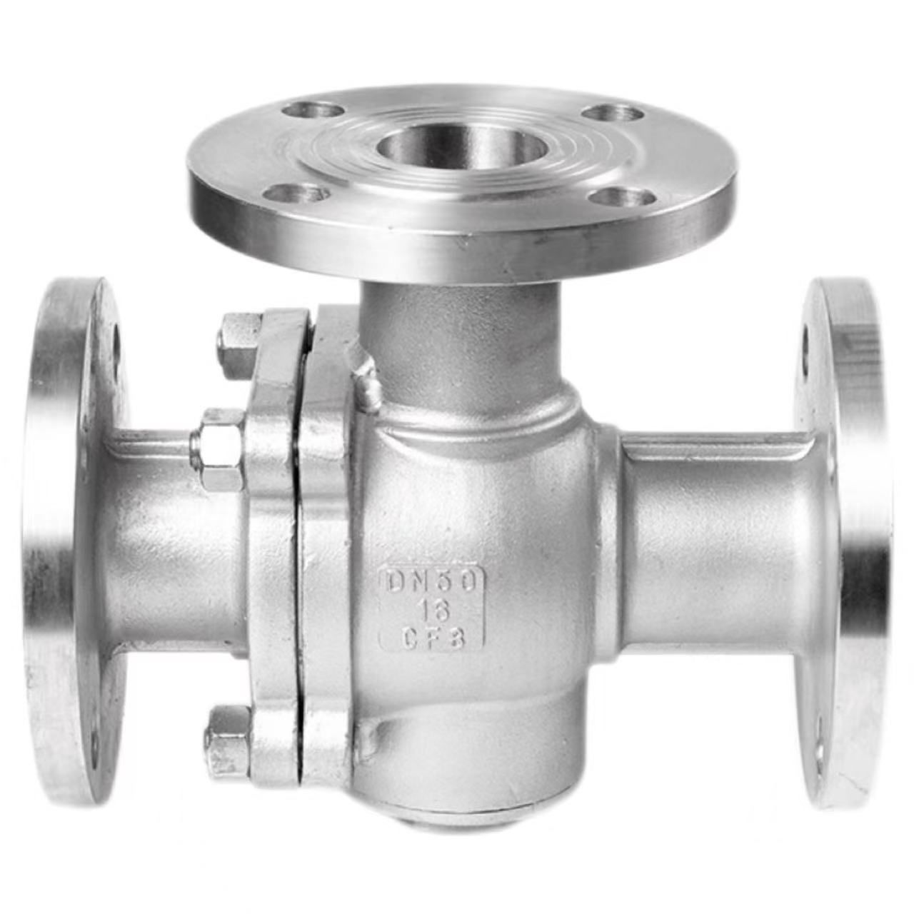 ባለሶስት መንገድ flange ኳስ ቫልቭ